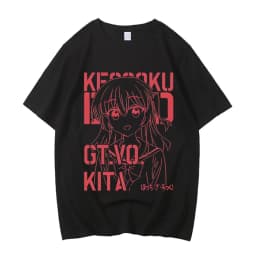 Unisex Anime Cos BOCCHI THE ROCK Hitori Gotoh Ljichi Nijika Cotton Casual Short Sleeve Tees High Quality Streetwear