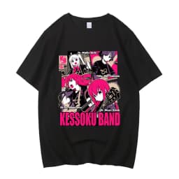 Unisex Anime Cos BOCCHI THE ROCK Hitori Gotoh Ljichi Nijika Cotton Casual Short Sleeve Tees High Quality Streetwear