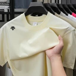 2026 New Arrival 100% Cotton Men's Sports T-Shirt, Embroidered O-Neck Short Sleeve Tee, Casual Comfortable Summer Tops t shirts