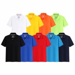 Summer Solid Color Outdoor Casual Lapel Short-sleeve Daily Business Short-sleeve Tops 2024 New Unisex Polo Shirts