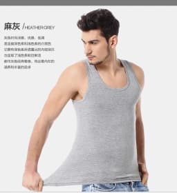 1/3/5 Piece Men's Four Season Pure Cotton Slim Fit Versatile Vest Round Neck Sports Fitness Base Shirt Sleeveless Casual Top
