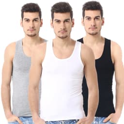 1/3/5 Piece Men's Four Season Pure Cotton Slim Fit Versatile Vest Round Neck Sports Fitness Base Shirt Sleeveless Casual Top