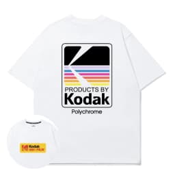 2026 Summer Pure Cotton T-shirt Hip-hop Style Kodak New Printed T-shirt for Men Women Unisex Harajuku Style Short Sleeve Top