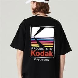 2026 Summer Pure Cotton T-shirt Hip-hop Style Kodak New Printed T-shirt for Men Women Unisex Harajuku Style Short Sleeve Top