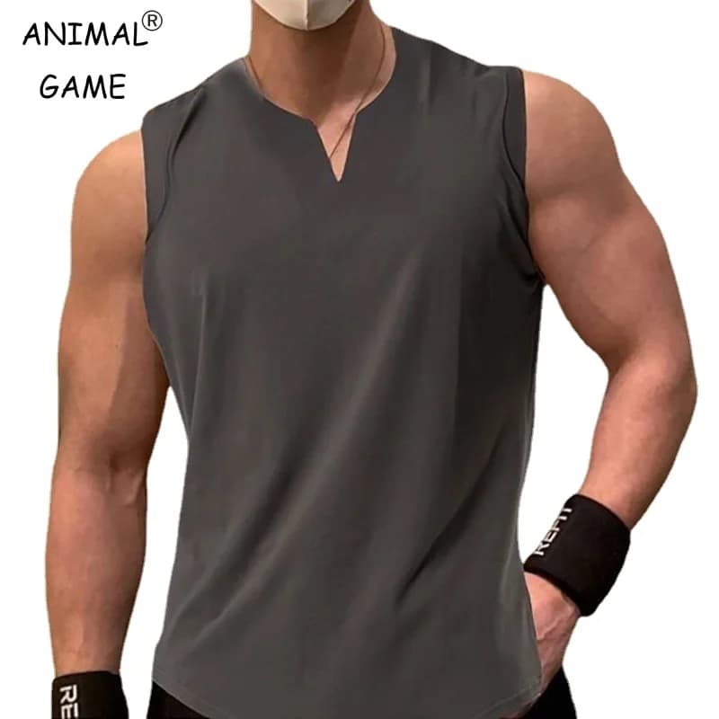New Mens Gym Tank Tops Sleeveless Lightweight Basic T-Shirt Oversized T Shirt