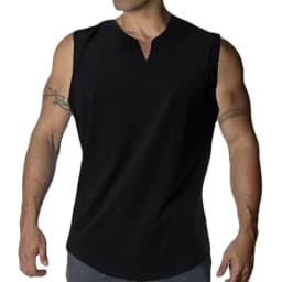 New Mens Gym Tank Tops Sleeveless Lightweight Basic T-Shirt Oversized T Shirt