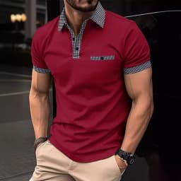 Cross-border Summer Fast-selling Amazon Men's Short-sleeved POLO Shirts Button-down Color Men's Sports POLO Shirts