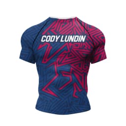 Cody Lundin Short Sleeve Pink Mens Jiu Jitsu BJJ No Gi Rash Guard Sublimation Men Running Training T-shirts Strech Fitness Tees