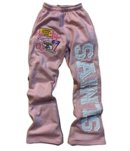Summer Hot Distressed Vertical Letter Print Wide Leg Pants Unisex Thick Drawstring Y2K Vintage Hip Hop Streetwear Trousers