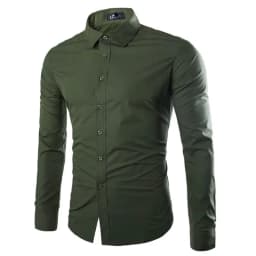 14 Colors Solid Color Men's Fashionable Candy Color Shirt Men's Casual Long Sleeve Shirt for Men