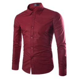 14 Colors Solid Color Men's Fashionable Candy Color Shirt Men's Casual Long Sleeve Shirt for Men