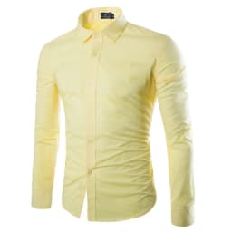14 Colors Solid Color Men's Fashionable Candy Color Shirt Men's Casual Long Sleeve Shirt for Men