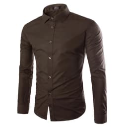 14 Colors Solid Color Men's Fashionable Candy Color Shirt Men's Casual Long Sleeve Shirt for Men