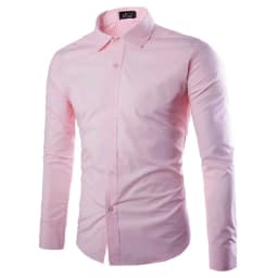 14 Colors Solid Color Men's Fashionable Candy Color Shirt Men's Casual Long Sleeve Shirt for Men