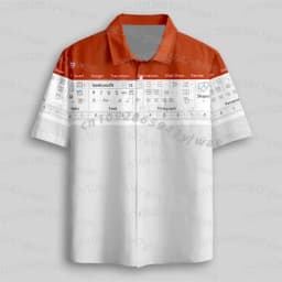 3D Print Graphic Funny Excel Spreadsheet Hawaiian Shirt Leisure Vacation Style Loose Button Shirts Creative Work MEN SHIRT