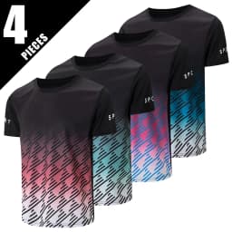 4/1/2 Pack Men's Gradient Quick-drying Sportswear Teenagers Leisure Joker Short-sleeved Multi-size Mixed-color Running Fitness T
