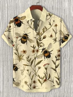 Men's Cat Graphics Shirts Short Sleeved Button Down Lapel Shirt For Summer Oversized Tops Vacation Casual Hawaiian Shirts