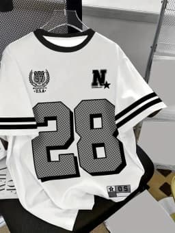 2025 Summer New Men's T-Shirt Breathable Casual Sporty Digital Print Outdoor Street Men's Wear
