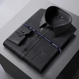 Men Formal Shirt Long Sleeve Office Solid Color Fashion Business Pocket Social Office Blue White Shirts Men's Clothing S-5XL