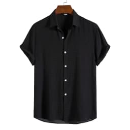 100% Cotton Linen Shirt Men Summer Short Sleeve Male T-shirts Breathable Tops Tee White Clothing Casual Fashion Shirts For Men