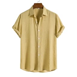 100% Cotton Linen Shirt Men Summer Short Sleeve Male T-shirts Breathable Tops Tee White Clothing Casual Fashion Shirts For Men