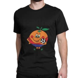 Naranjito T-shirt Men's High Quality Round Neck Spain 82 Spanish Mascot 1982 Football T-shirt Top