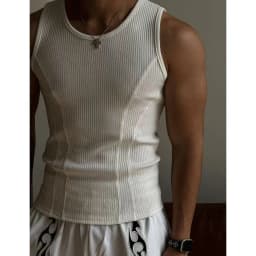 American-style vest men slimming summer threaded vertical stripes tight elastic spliced fitness waistcoat sleeveless vest
