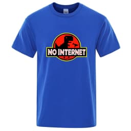 Men's High Quality Cotton Blend Funny Dinosaur Print Summer T Shirt Loose O-neck For Men Tshirt Short Sleeve T-shirt Male Tee