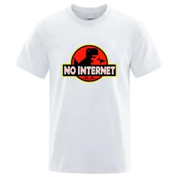 Men's High Quality Cotton Blend Funny Dinosaur Print Summer T Shirt Loose O-neck For Men Tshirt Short Sleeve T-shirt Male Tee
