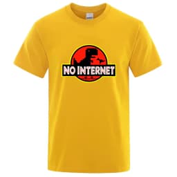 Men's High Quality Cotton Blend Funny Dinosaur Print Summer T Shirt Loose O-neck For Men Tshirt Short Sleeve T-shirt Male Tee