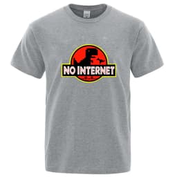 Men's High Quality Cotton Blend Funny Dinosaur Print Summer T Shirt Loose O-neck For Men Tshirt Short Sleeve T-shirt Male Tee