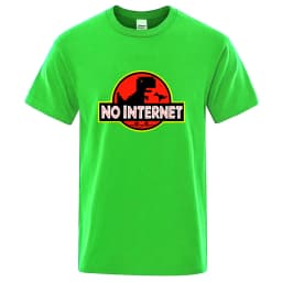Men's High Quality Cotton Blend Funny Dinosaur Print Summer T Shirt Loose O-neck For Men Tshirt Short Sleeve T-shirt Male Tee