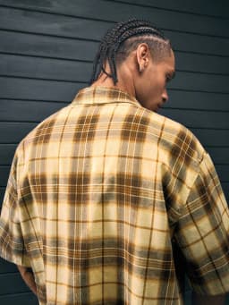 Men's College Style Casual Short Sleeved Checkered Shirt, Suitable For Spring And Autumn Campus Wear And Daily Travel