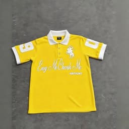 American Men's Summer New Letter Stripe Print Comfortable Breathable Polo Short-Sleeved T-Shirt Outdoor Casual Top