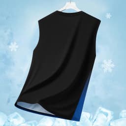 Men's Gradient Sports Vest Lightweight Sleeveless Round Neck T-Shirt Summer Running Trendy Loose Fit Youth Cross-Border