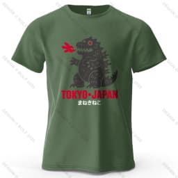 Tokyo Dinosaur Printed Men's T-Shirt 100% Cotton Oversized Japanese Harajuku Graphic Tees for Women Tops Tees Casual Streetwear