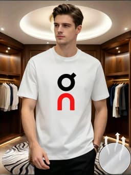 Men's Casual Printed Cotton T-Shirt Premium High Quality Soft Breathable Solid Color Tee Shirt Stylish Unique Logo Graphic