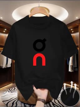 Men's Casual Printed Cotton T-Shirt Premium High Quality Soft Breathable Solid Color Tee Shirt Stylish Unique Logo Graphic