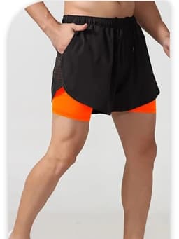 Men's Running Shorts 2025 New Release Gym Fitness 2-in-1 Exercise Summer Quick Dry Trendy Personalized Running Shorts