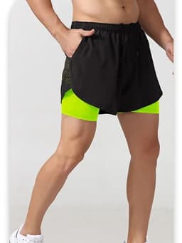 Men's Running Shorts 2025 New Release Gym Fitness 2-in-1 Exercise Summer Quick Dry Trendy Personalized Running Shorts