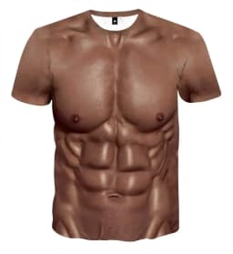Muscle 3D T-shirt Muscle Tattoo Print T-shirt For Summer Beach Holiday Men Short Sleeve 3d Digital Printing T-shirt Casual Tops