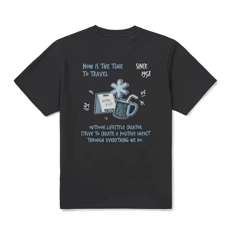 Summer 2026 New Snow Peak Summer New Print Outdoor Camping Leisure Short-sleeved T-shirt Pure Cotton