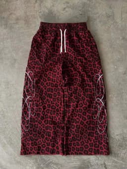2026 Summer White Loose Wide Leg Sweatpants Abstract Curve Print Elastic Waist Casual Hip Hop Dance Jogger Adults/Kids Pants