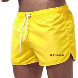 Summer men's swim trunks, quick drying beach shorts, breathable drawstring surfing beach swimsuits