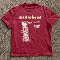 2026 Summer Vintage Radiohead T-shirt Streetwear Loose Casual Short Sleeve Suitable for Both Men and Women
