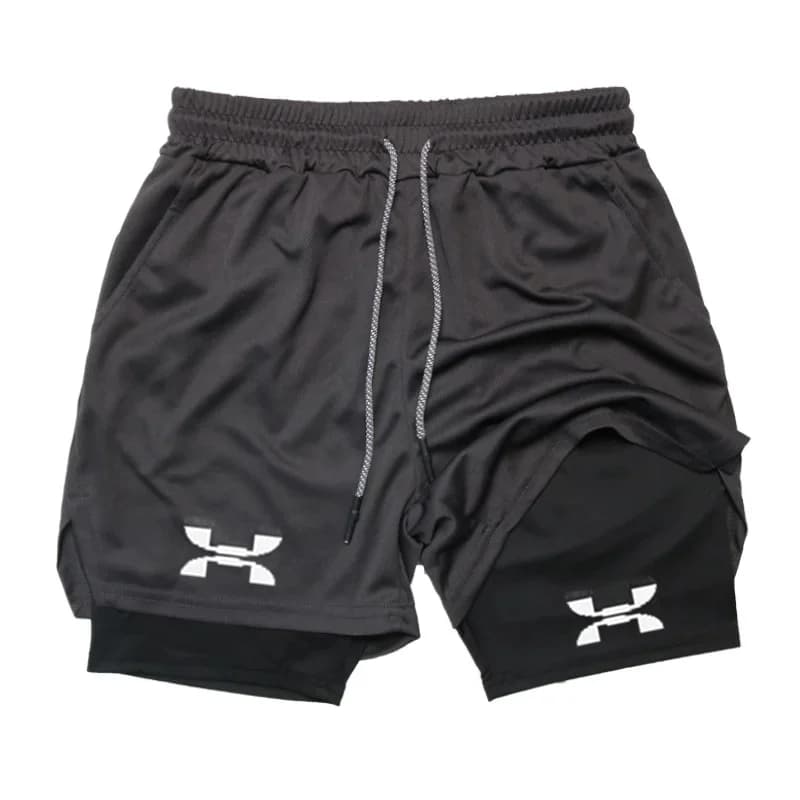 New Running Shorts Men Gym Sports Shorts 2 in 1 Quick Drying Workout Boxing Training Bottoms Fitness Jogging Short Pants Summer