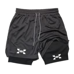 New Running Shorts Men Gym Sports Shorts 2 in 1 Quick Drying Workout Boxing Training Bottoms Fitness Jogging Short Pants Summer