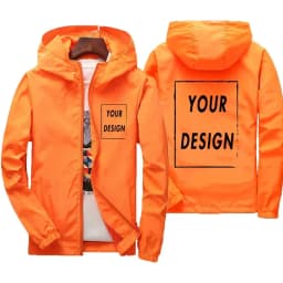 Autumn Jacket with Custom Frame Logo Men's Warm Waterproof Windbreaker Fashion Casual Black and Red Outdoor Green Jacket