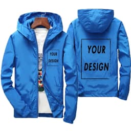 Autumn Jacket with Custom Frame Logo Men's Warm Waterproof Windbreaker Fashion Casual Black and Red Outdoor Green Jacket