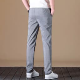 2026 New Men's Spring and Summer Slim Fit Pants Straight Leg Nine Inch Small Leg Trousers Trendy Versatile Checkered Pants